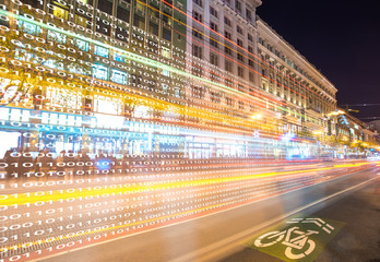 inteligent traffic on road in san francisco