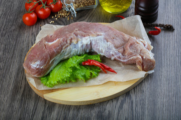 Raw pork meat