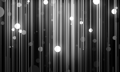Abstract background is imitating hanging lamps on wires.3D illus