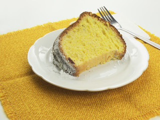 Kuchen auf dem Teller