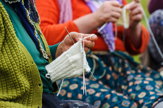 women knit crochet