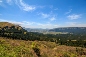 Naklejka premium 阿蘇大観峰