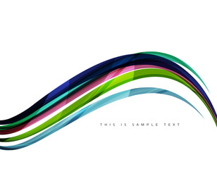 Color stripes with shiny light effects, wave line abstract background