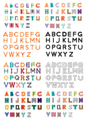 Collection abstract font. ;vector illustration