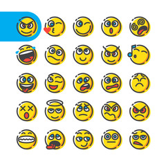 Set of emoji bubble emoticons