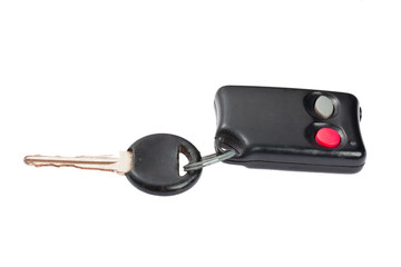 macro shot of electric car keys.