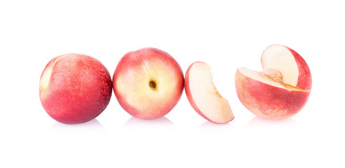Nectarine fruit isolated on white background
