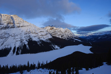 canadian rockies in winter