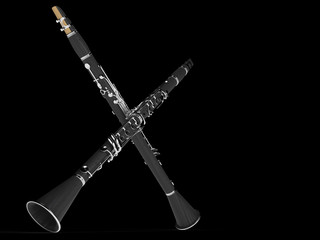 Clarinet. 3D rendering