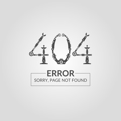 Vector illustration of Error 404