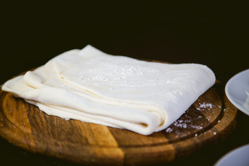 dough for cooking in the kitchen, an ingredient for cakes