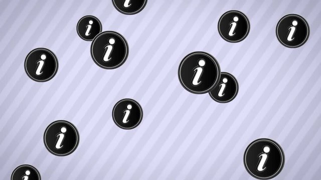 Falling internet icons. Looping. Alpha channel.