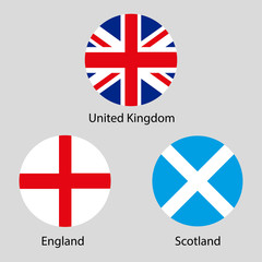 Obraz premium Three countries United Kingdom London Scotland