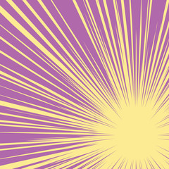 Bright burst background retro comic pop art