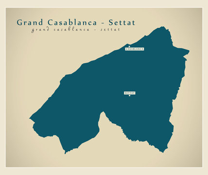 Modern Map - Grand Casablanca - Settat MA