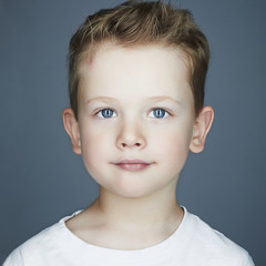 close-up portrait of child. funny little boy. 5 years old © eugenepartyzan