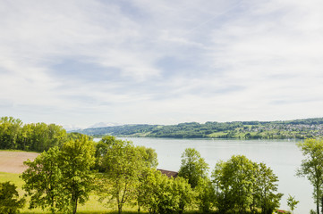 Meisterschwanden, Beinwil, Hallwilersee, Seeufer, Uferweg, Seerundfahrt, Schifffahrt, Dorf, Wanderweg, Sommer, Schweiz