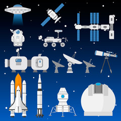 Set of space objects.