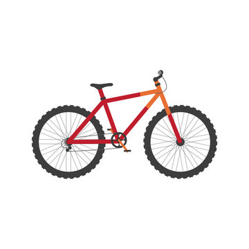 Mountain bike. Isolated object on a white background.