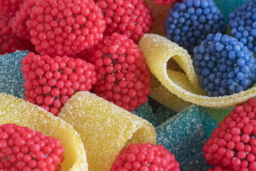 colorful jelly fruit