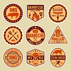 Barbecue Vintage Style Emblems