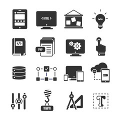 Icon Set Of Programm Development