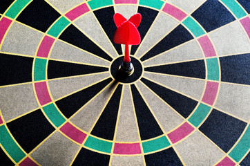 Darts hit the target in bull