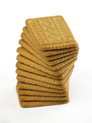 Galletas sobre fondo blanco