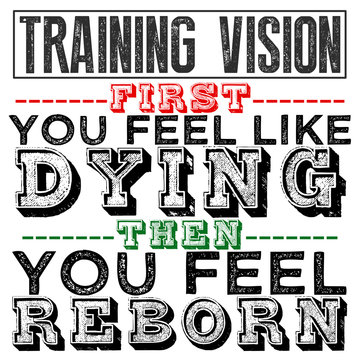 Training Vision Bold Text Design Phrase