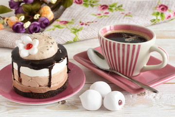 cup of coffee and cake
