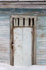 abandoned barn with an interesting texture of the wall