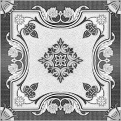 Beautiful old wall tiles patterns in park public.