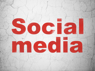 Social media concept: Social Media on wall background