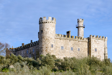Fototapeta na wymiar Aldea del Cano Castle Caceres province of Caceres, Spain