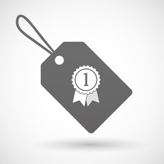 Isolated shopping label icon with  a ribbon award