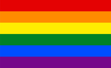 Gay pride flag. Symbol of lesbian, gay, bisexual, transgender.