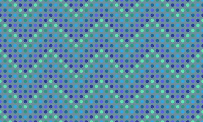 Polka dots. Multicolored wave circles seamless repeating pattern.