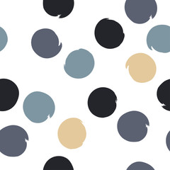 Seamless universal pattern. Polka dots, circles, strips