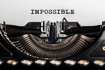 Impossible writen by a typewriter
