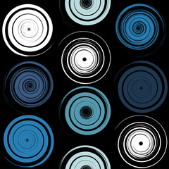 Vector geometric seamless pattern. Brush strokes, swirl. Hand drawn grunge texture. Abstract forms. Endless texture can be used for printing onto fabric or paper