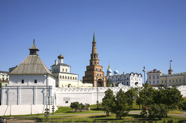 Fototapeta na wymiar Panorama the Kazan Kremlin, Tatarstan, Russia