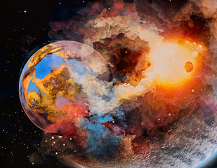 Obraz na płótnie Canvas Planet in space