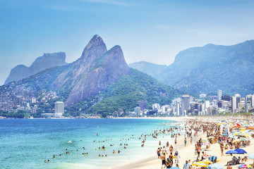 Ipanemastrand in Rio de Janeiro, Brazilië.
