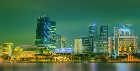 Obraz premium Singapore Skyline and view of Marina Bay