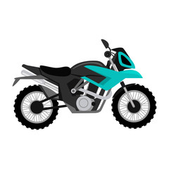 Cool Motorcycle Isolated on White Background