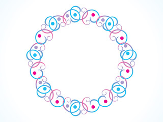 abstract artistic colorful floral border