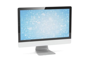 Fototapeta premium Modern Screen Monitor. 3d rendering.