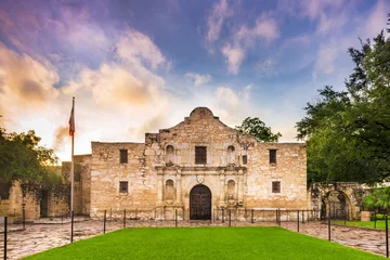 Tuinposter Vestingwerk De Alamo in Texas