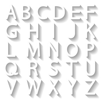 Set letters, vector illustration.