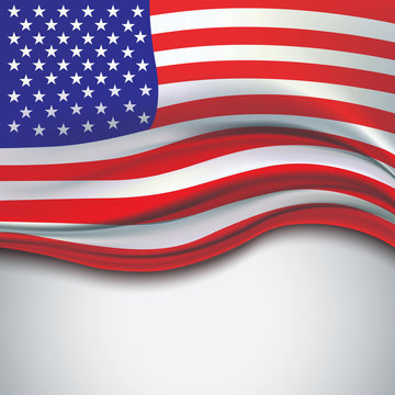 Vector image of american flag